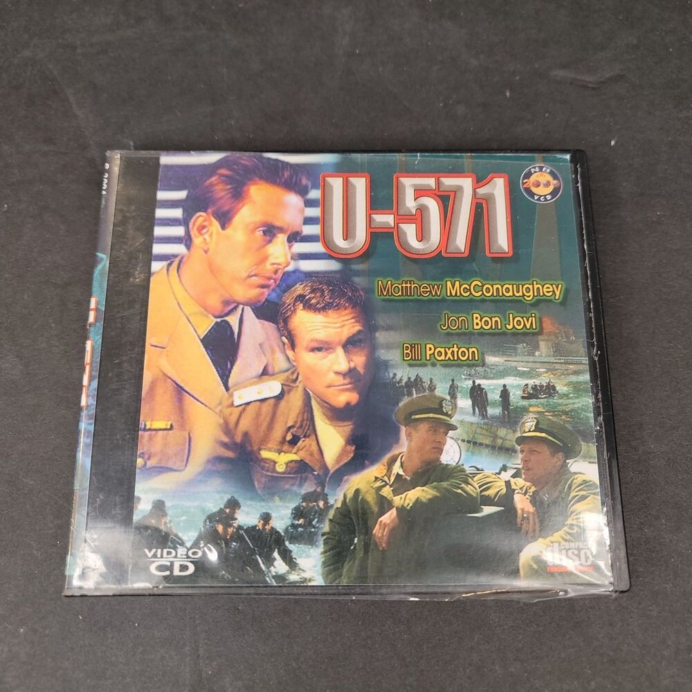 U-571 Video CD VCD Rare Retro 2 Disc Set Matthew McConaughey Universal Studios